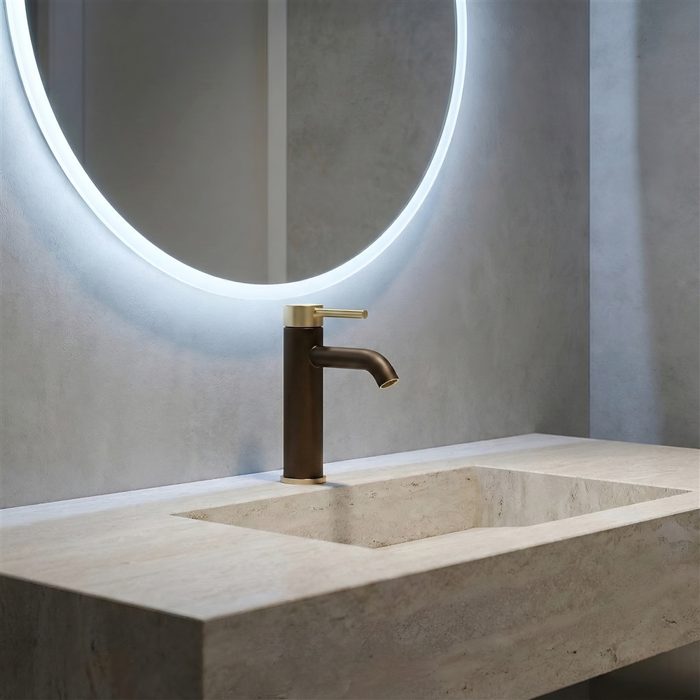 Minimalist sink and faucet detail
