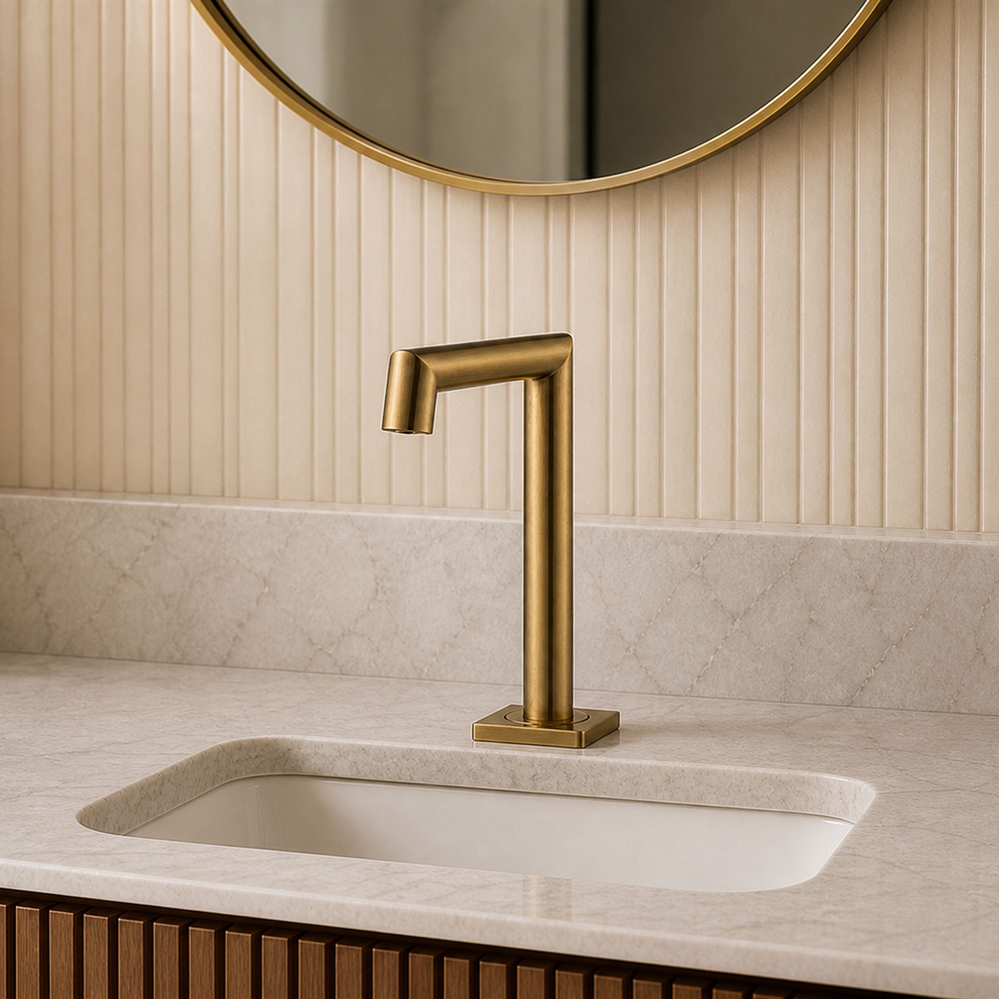 Commercial touchless faucet application