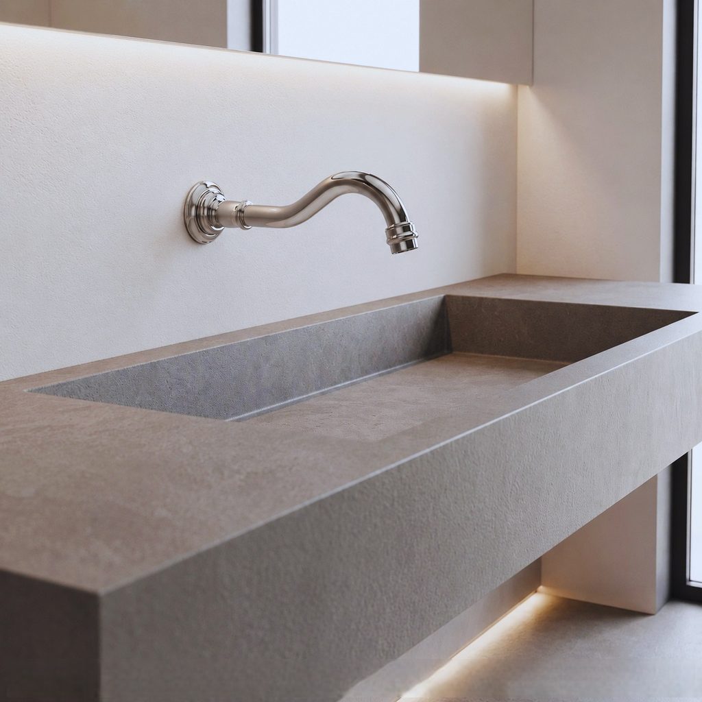 Healthcare restroom environment with touchless fixtures