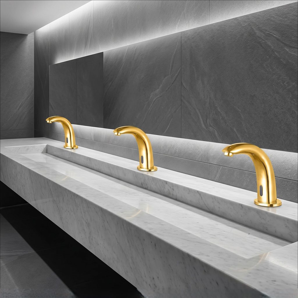 Premium-finish restroom fixture