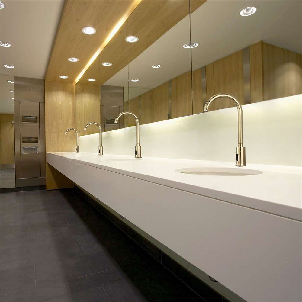 Premium hospitality restroom fixture environment